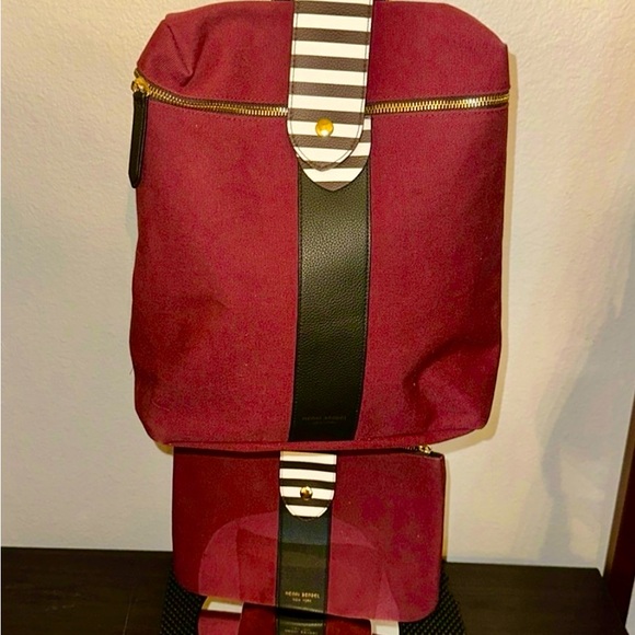 Henri Bendel Limited Edition Convertible Canvas Backpack/oversized coin purse - Picture 2 of 10